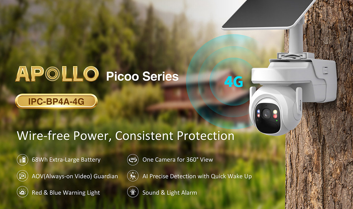 Kamera Apollo BP4A-4G Dahua z panelem PV